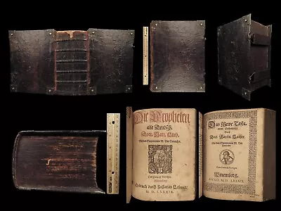 1589 ENORMOUS Martin Luther WITTENBERG Bible German Biblia EXCEEDINGLY RARE • $2950