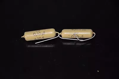 Two Vintage Mullard Mustard Capacitors 0.1mfd / 400V (100nF) MarshallFender ... • $69.95