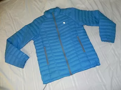 Men's Medium Light Blue Mountain Hardwear Duck Down Quilted Puffer Zip Jacket • $59.95