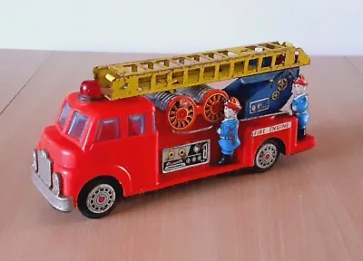 Vintage Plastic Friction Toy Tinplate Litho Fire Engine Truck Made In Japan • $37.88