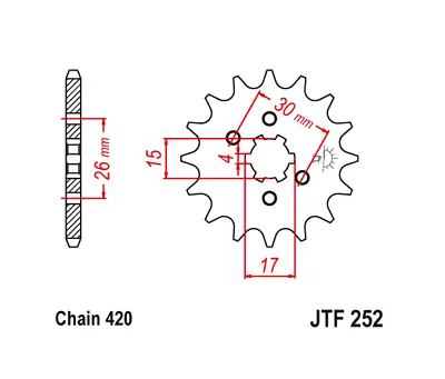 JT Front Sprocket 13 13T Tooth Honda CRF80F XR80R Z50R XL75 ATC70 TRX70 • $11.84