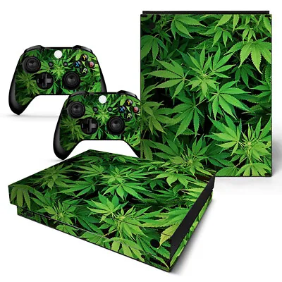 XBOX ONE X- CANNABIS MARIJUANA DECAL Skin Sticker Full Set -Console &Controllers • $11.24