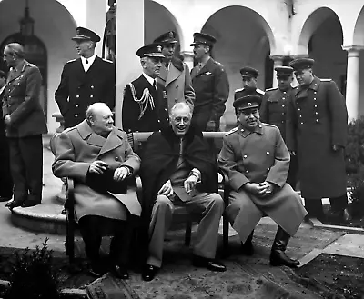 Yalta Conference Big Three Churchill Roosevelt Stalin Photo Poster Art Print • $23.99