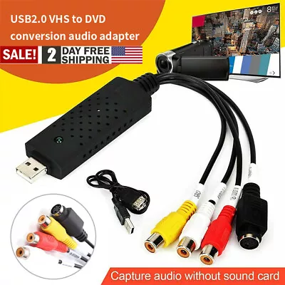 Easycap USB 2.0 Audio TV Video VHS To DVD PC HDD Converter Adapter Capture Card • $8.99