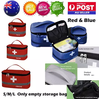 Portable Medicine Storage Bag First Aid Kit Bag Empty Emergency Medical Box • $16.96