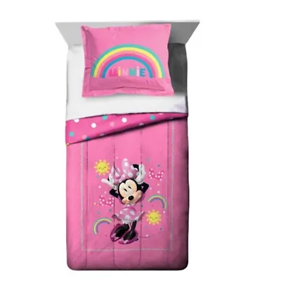 Disney Minnie Mouse Super Soft Twin/Full Reversible Comforter And Sham • $53.99