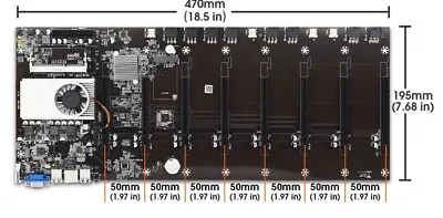 BTC-T37 USA Riserless Mining Motherboard 8Gpu Bitcoin Crypto Ethereum Mining CPU • $59.99