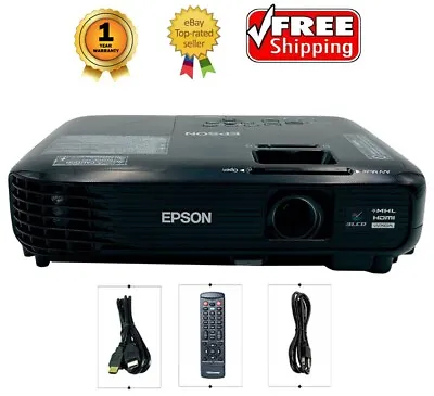 Epson PowerLite 1264 3LCD Projector 1080i WXGA 3200 ANSI Portable HDMI Wireless • $216.75