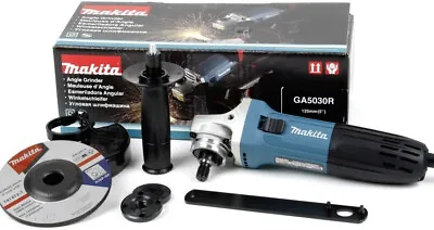 Makita GA5030R 110V 125 Mm Angle Grinder BLUE NEW BOXED • £71.99