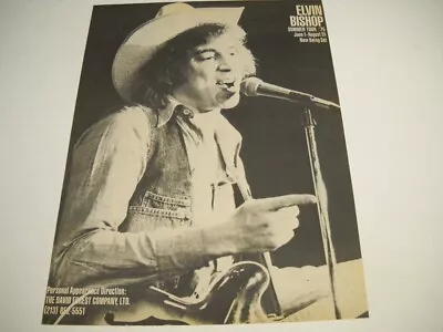 ELVIN BISHOP Summer Tour Now Being Set Original 1975 Promo Poster Ad • $9.95