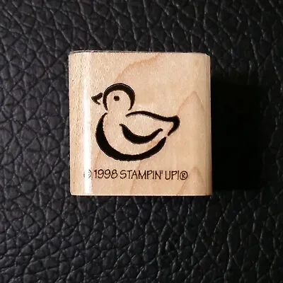 Duck Outline Image Small Rubber Stamp Wood Mounted Vintage Stampin Up 1998 • $5.36