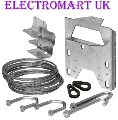 Labgear Tv Aerial Mast Chimney Bracket Lashing Wire Mounting Fixing Kit • £14.90