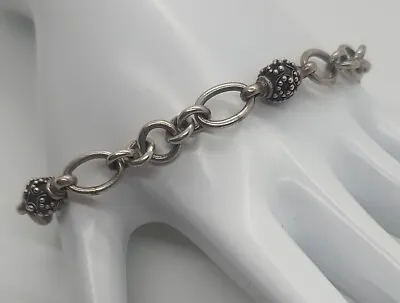 $185 • Buy Lois Hill Signed 8  Sterling Silver 925 Toggle Close Bracelet