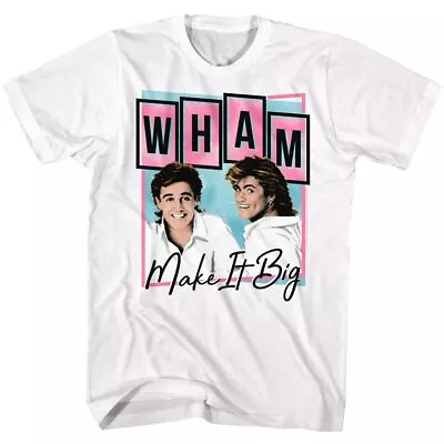 Vintage Make It Big By 80s Pop Duo Wham T-Shirt George Michael & Andrew Ridgeley • $18.95