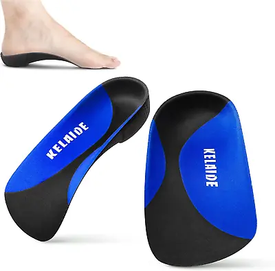 3/4 High Arch Support Plantar Fasciitis Insoles - Orthotics Inserts With Deep He • $30.23