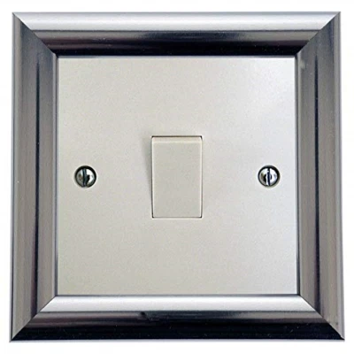 £7.17 • Buy ElekTek Switch Surround Frame Cover Finger Plate Contemporary Satin Chrome