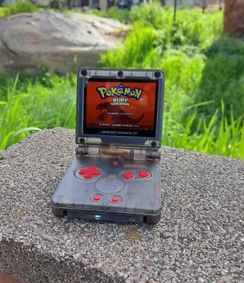 Nintendo Gameboy Advance GBA SP IPS V2 Backlit Mod Smoke Black • $200