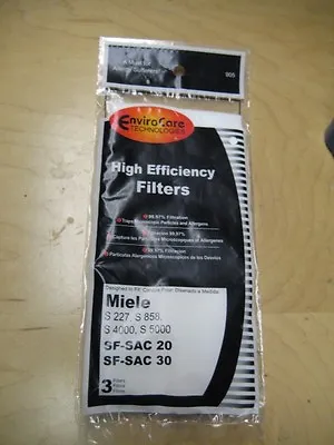 3 Pk Filter Fit Miele Super Air Clean S/227/858/4000/5000 SF-SAC30 SF-SAC20  • $11.99