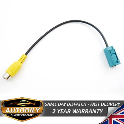 Fakra Female To RCA Camera Connector Adapter Rear Parking Conversion Cable • £6.95