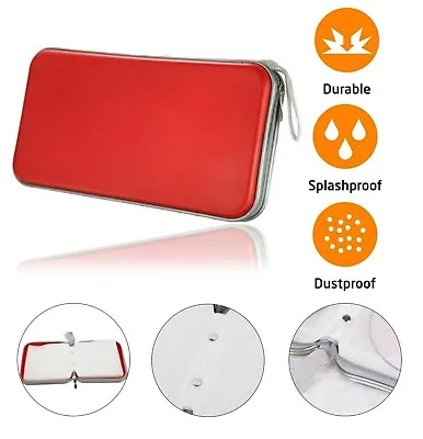 CD DVD Carry Case Disc Storage Holder CD Sleeve Wallet Ideal For In Car RED • £7.99