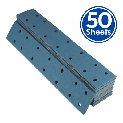 $79.99 • Buy Revcut Blue P80 Grit Hook & Loop Sandpaper Sheets 70mm X 420mm 14H X 50 Pack
