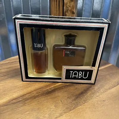 Vintage Dana TABU 2oz Eau De Cologne .5 Spray Mist Concentrate Boxed Gift Set • $19.99