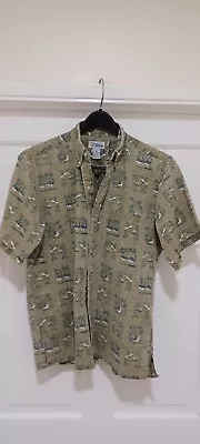 Vintage Reyn Spooner Peacock Ostrich  Reverse Print  Hawaiian Shirt Size M • $69