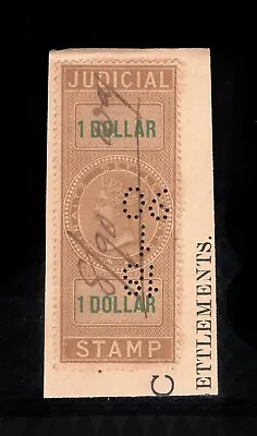 Malaya/Straits Settlements QV Brown Judicial  $1 Used. • $7.50