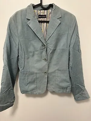 Marc O'Polo Vintage 00s Y2K Female Corduroy Blue 100 % Cotton Blazer Jacket L • £4.99