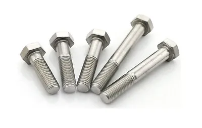 M14 14mm A4 Marine Grade Stainless Steel Hex Bolt Partial Threaded Set Screw Hex • £8.79