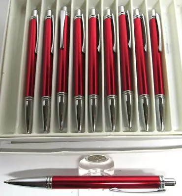 10 Terzetti Model AERO Metal RED /CT Click Top Ballpoint Pen • $9.89