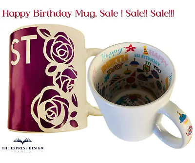 Personalised Mug Happy Birthday Inner  Photo Design Name Text Logo IPerfect Gift • £10.69