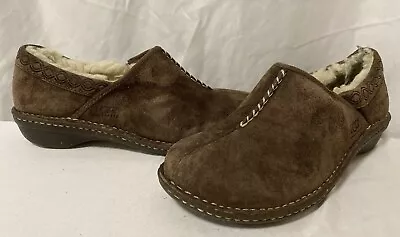 UGG AUSTRALIA Bettey 1757 Suede Leather Clog Size 9 EU 40/UK Size 7.5 Brown…T263 • $35