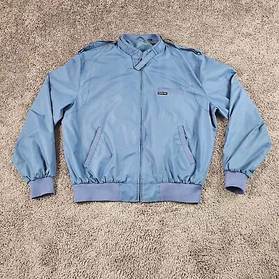 VINTAGE Members Only Jacket Mens 2XL Tall Blue Bomber Full Zip Comfort Pockets • $38.98