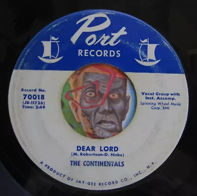 HEAR Continentals 45 Dear Lord / Fine Frame PORT Doo Wop R&B • $5.99