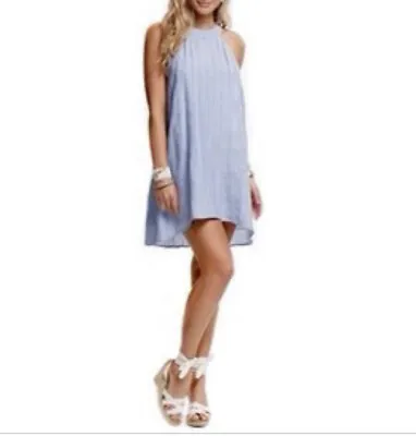 $25 • Buy Island Company Sabian Chambray Linen Dress Sz Small NWT