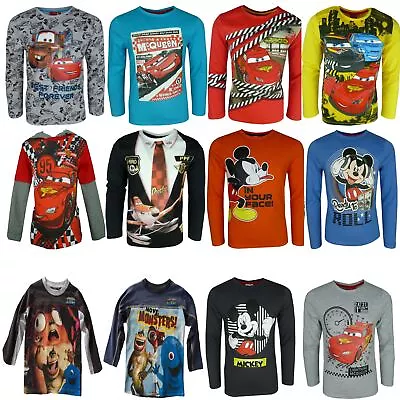 £9.49 • Buy Boys Disney Cars Mickey Mouse Planes Monsters Long Sleeve Top