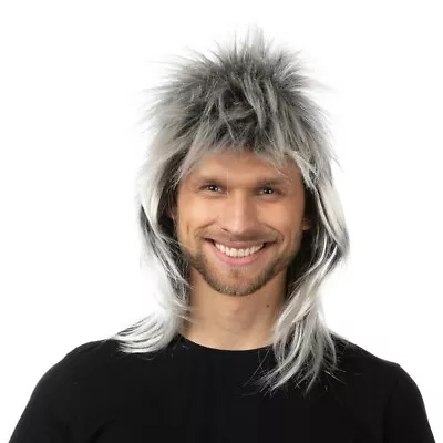 £9.99 • Buy Men's Heavy Rocker Wig Hair Wigs Natural Cosplay Straight Curly Men Party