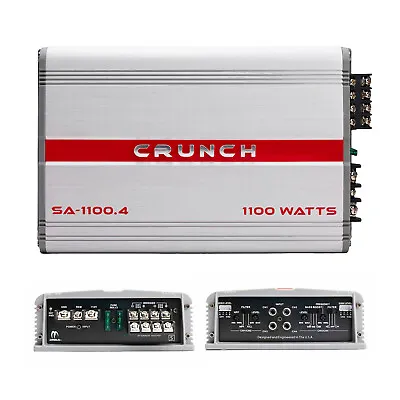 Crunch SA-1100.4 1100 Watts Smash Four Channel Car Audio Amplifier. • $69.99
