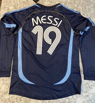 New XXL Argentina 2006 Away World Cup Jersey “Messi #19” Long Sleeve Authentic • $69.99