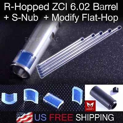 R-Hopped ZCI 6.02mm Steel Tightbore Barrel Flat-Hop Bucking S-Nub AEG R-Hop RHOP • $49.98