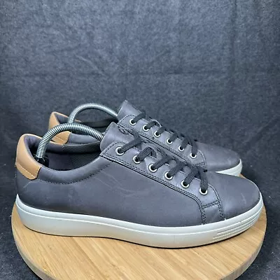 ECCO Soft Classic Leather Sneakers Mens 43 US 9-9.5 Grey Shoes • $49.99