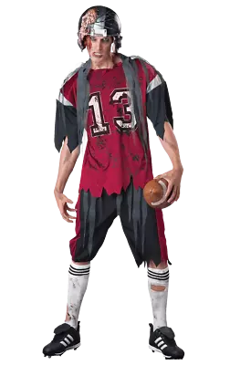 £49.99 • Buy Mens Dead Zone Zombie American Football Player Halloween Fancy Dress Costume