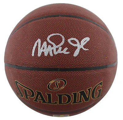 Lakers Magic Johnson Authentic Signed Brown Basketball W/ Silver Sig BAS Witness • $149.99