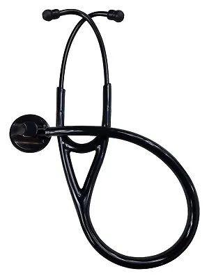 Cardiology Stethoscope Tunable Diaphragm Black Edition Single Head Professional • $24.95