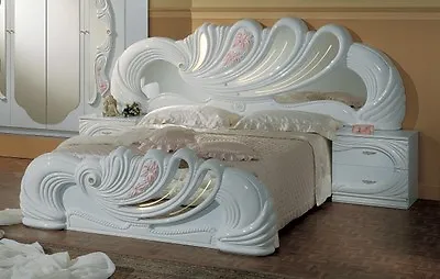£1950 • Buy Vanity Italian High Gloss 6 Item Bedroom Set In White Or Mahogany