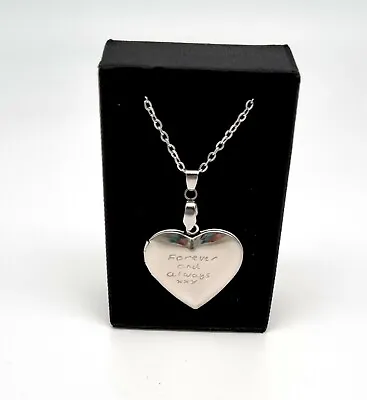 Personalised Engraved Handwriting Heart Locket Stainless Steel  • £9.99