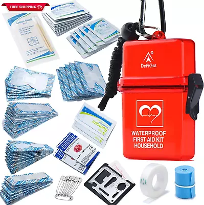 Waterproof First Aid Kit Travel Essentials Small Emergency Survival Kits Mini Du • $19.71
