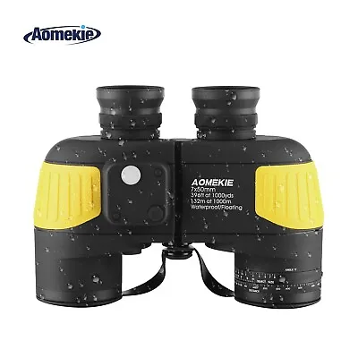 High Power 7X50 Binoculars With Rangefinder Compass For Boating Hunting Camping • $109.84