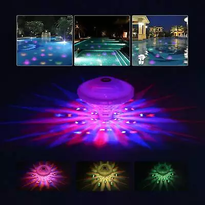 £8.39 • Buy Underwater Lazy Spa Hot  Tub Swimming Pool Floating Sensory Colorful LED Lights